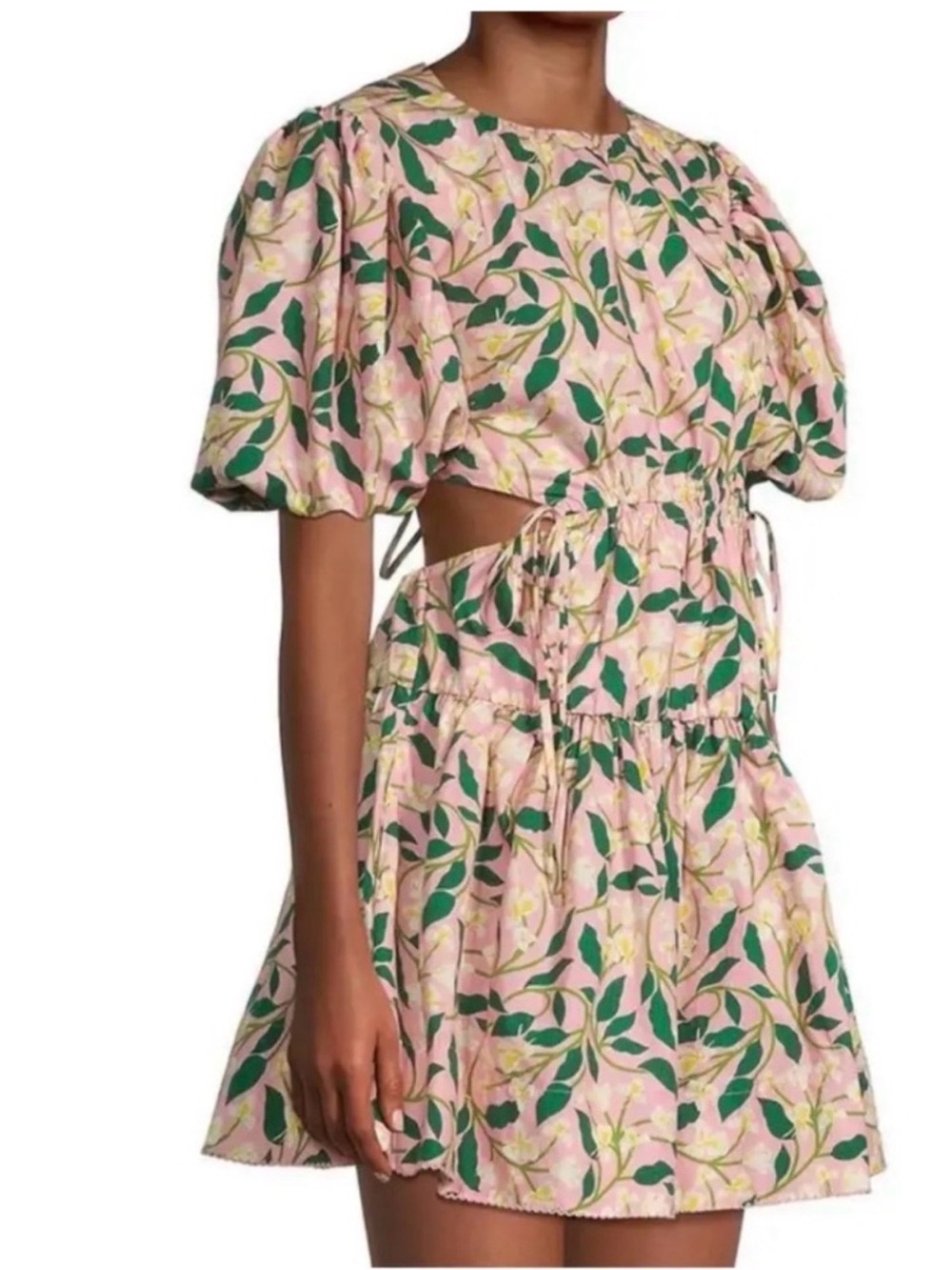 Agua by Agua Bendita Verao Samba Guaguanco Dos Gardenias Rosa mini dress